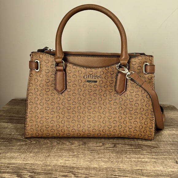 Guess brown purse with crossbody cord - Picture 2 of 8